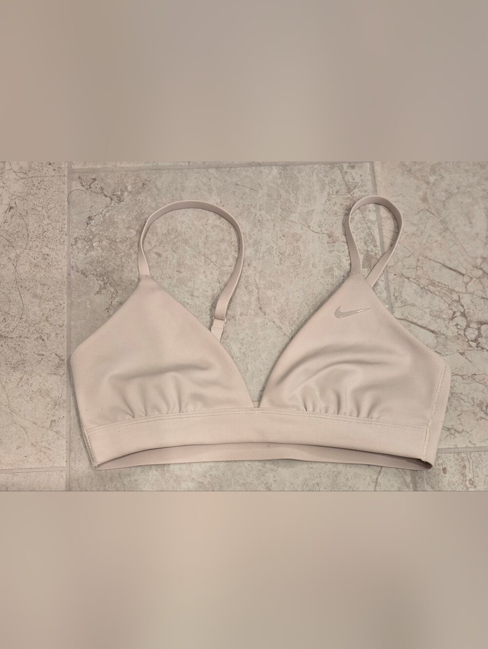 Nike Light Beige Triangle Bralette Sports Bra
